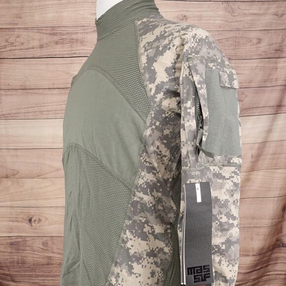 Massif Army Combat Shirt Mens Medium Green Camo ACS Tactical Flame Resistant Top - Picture 5 of 11